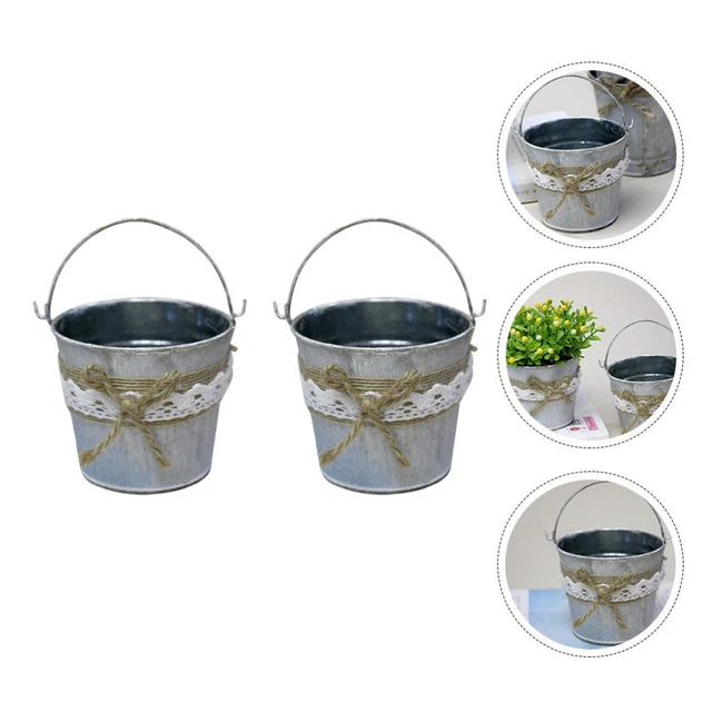 Vase Primitif Vase Rustique Style Français Pays Pot Plante Minable Seau