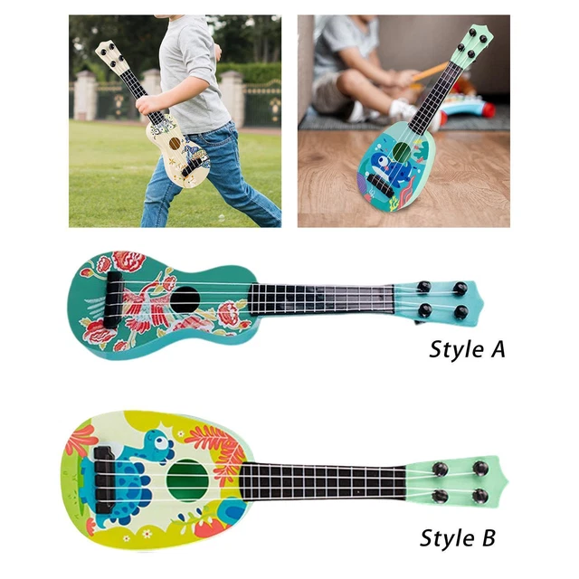 Chitarra Ukulele per Bambini 4 Corde Regolabili Giocattolo di Apprendimento