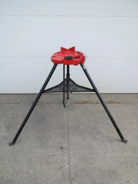 Ridgid 460 1/8" - 6" Chain Pipe Vise Tristand Pipe Vise Used Free Shipping
