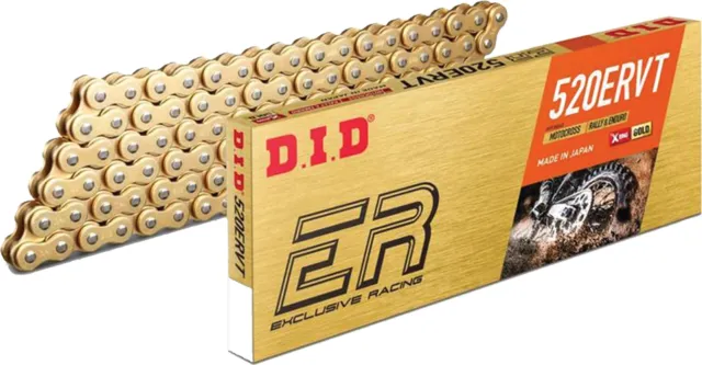 D.I.D 520 ERVT Series X-Ring Chain - 118 Links - Gold - 520ERVT-118FB