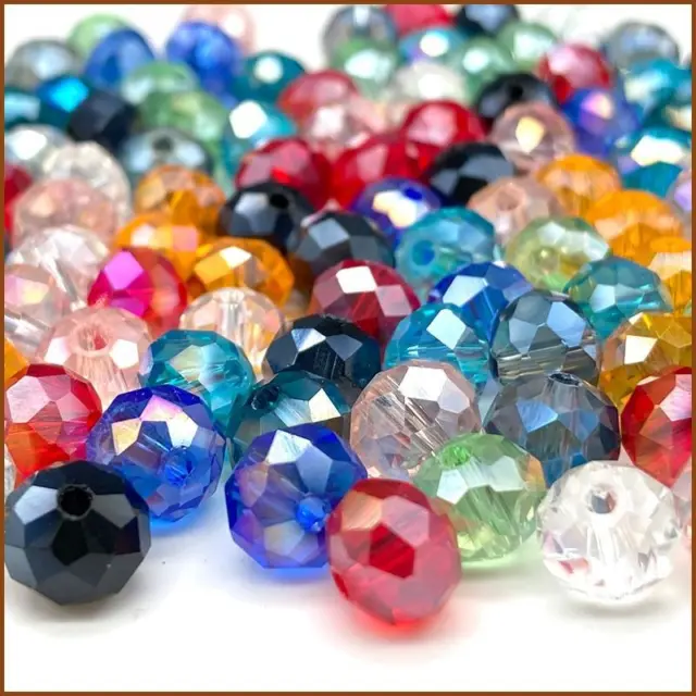 2/3/4/6/8mm Austria Faceted Crystal Rondelle Loose Spacer Earring Glass Beads