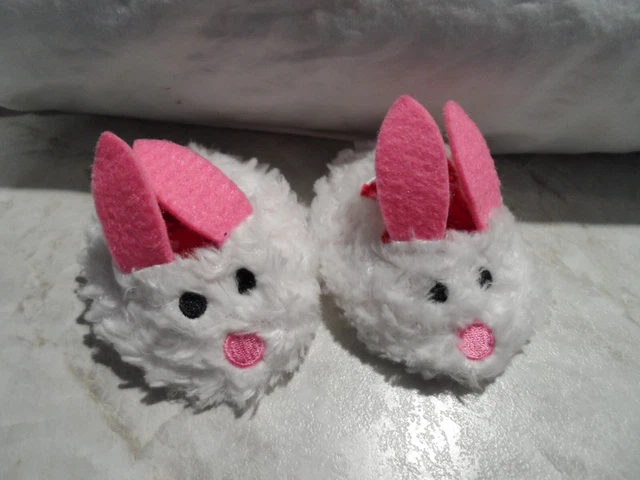 My Generation American Girl 18" Doll Clothes Shoes White Fluffy Slippers