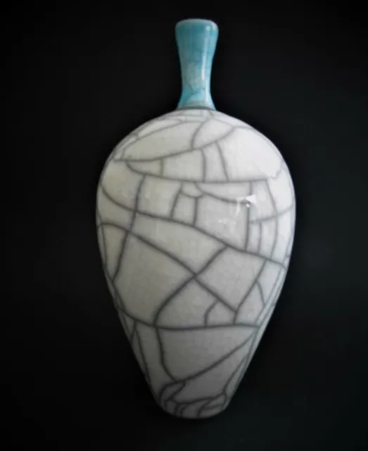 A raku fired vase by Dan Chapple.
