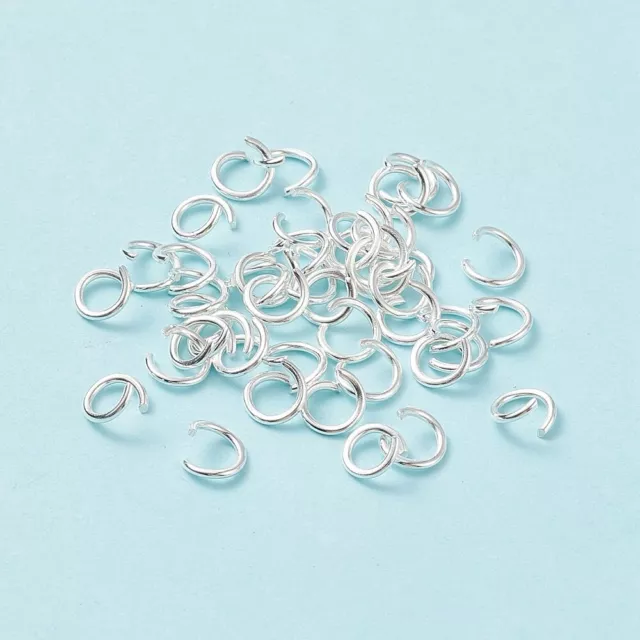 100 x 6mm Jump rings shinny silver 6mm high quality open jump ring connectors 2