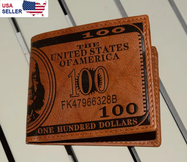 Billetera (Cartera) Nueva de Hombre, BENJAMIN FRANKLIN (Billete de 100 Dolares) 3