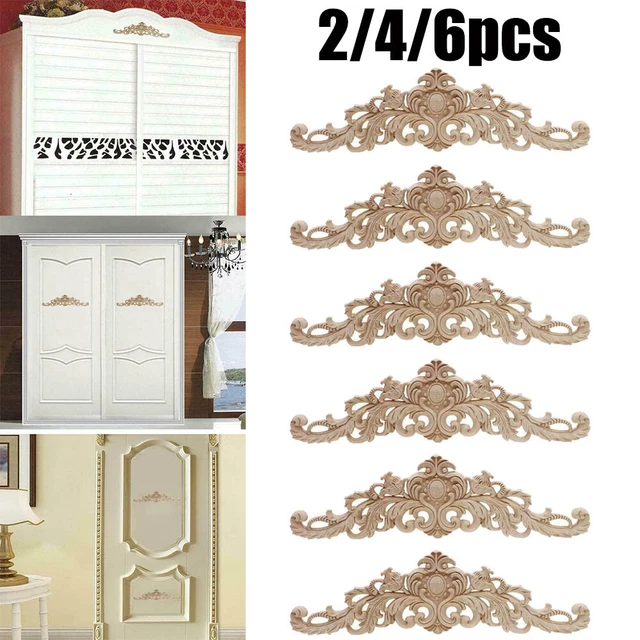 Paire D'Appliqués/Onlays En Bois Sculpté - Occasion, Sans Marque