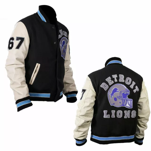 Beverly Hills Cop Eddie Murphy Axel Foley Detroit Lions Varsity Letterman Jacket