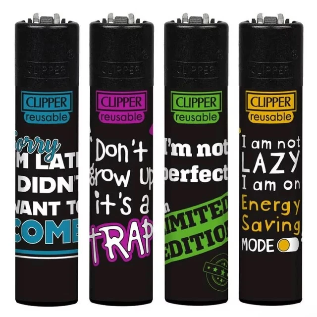 Clipper Gradient Elegance High Polished Refillable Flint Cigarette Lighter With Gold Tin