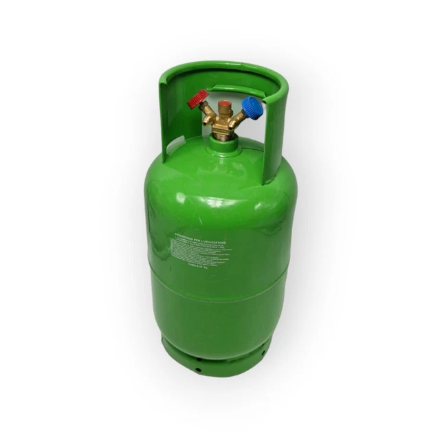 Bombola Vuota X Ricarica Gas R22 R407 R410 Litri 12 Condizionamento Con 2 Rubine Bombola Vuota X Ricarica Gas R22 R407 R410 Litri 12 Condizionamento Con 2 Rubine