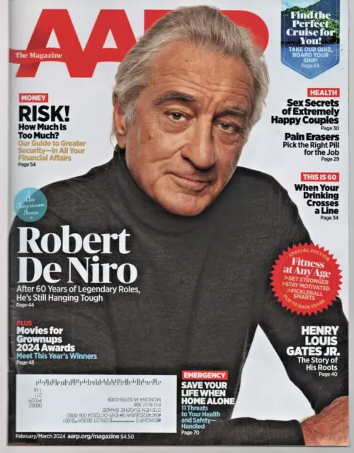 AARP MAGAZINE FEBRUARY/MARCH 2024 Robert De Niro Gabby Reece Laird