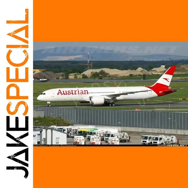 JAKESPECIAL – AUSTRIAN Boeing B787 Model 1:130 Scale with LED Light EUR ...