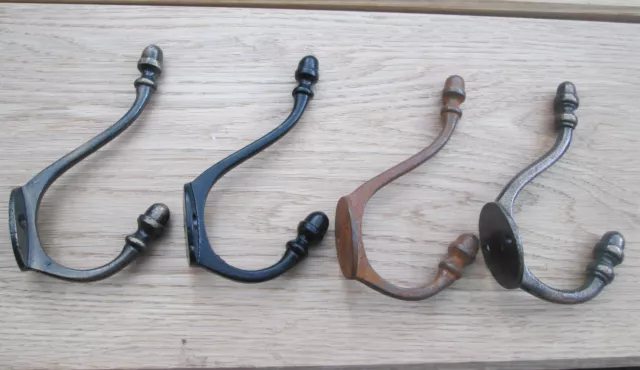 Cast Wrought Iron Classic Old English Design Hat And & Coat Hooks