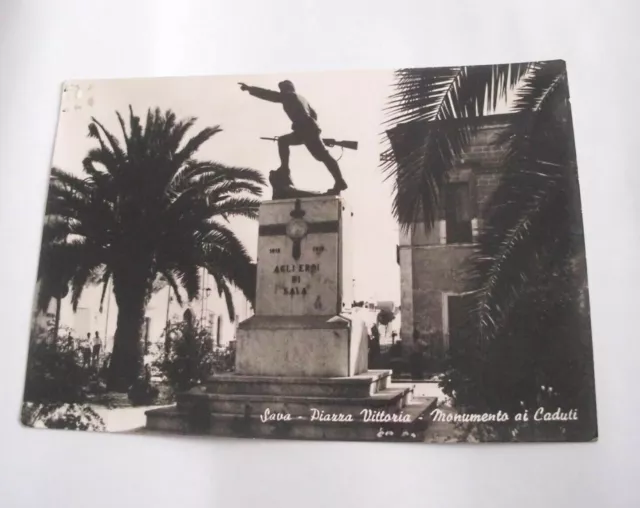 Taranto - Sava Piazza Vittoria Monumento ai Caduti -  spedita f. g.  1957