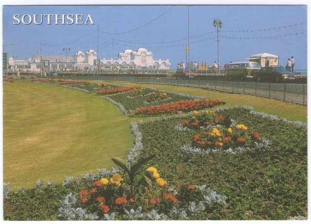 Southsea, Promenade Gardens colour postcard, posted 2015