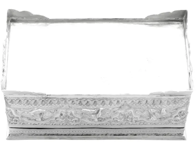 Antique Burmese Silver Box Circa 1890 11