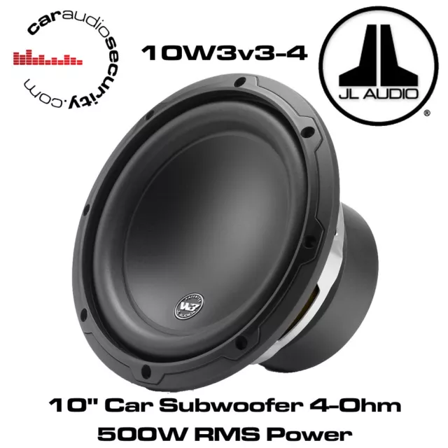 JL Audio W3 10W3v3-4 10" Inch 25cm 500 Watts 4 Ohms Car Sub Subwoofer 10W3