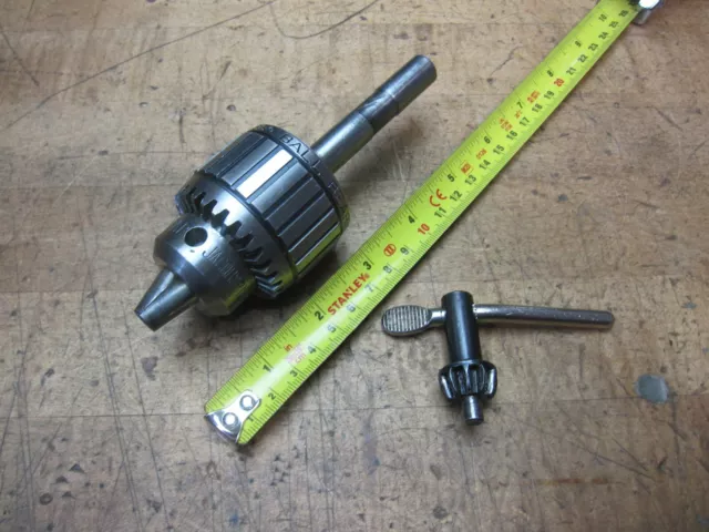 Jacob's 11N ball bearing Super Chuck W/key 0-3/8" Cap 2J.T. 1/2" straight shank