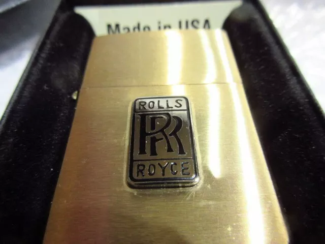 New Zippo Lighter ROLLS ROYCE Automobile Emblem with Case 2