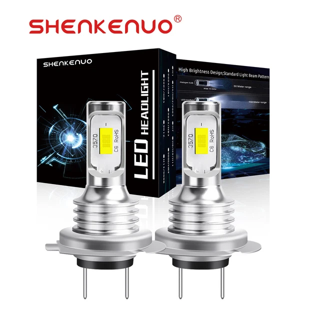 H7 LED Headlight Bulb Kit High/Low Beam 6500K Super White 20000LM Lights 2X