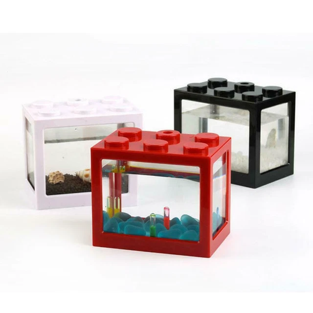 USB Mini Fish Tank Small Aquarium Betta Aquarium Office Desktop x 1 Decor 10
