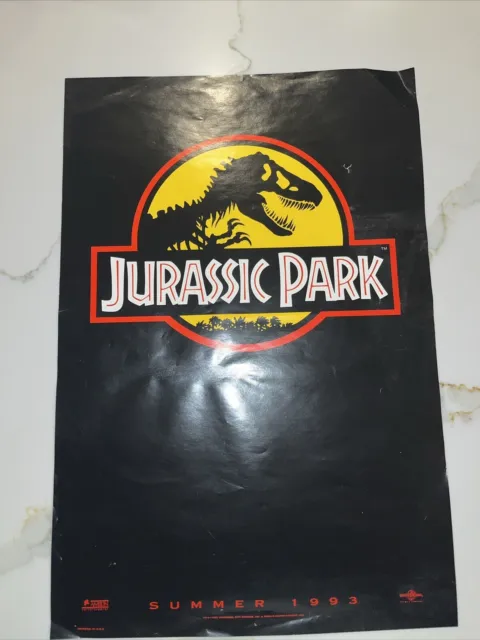 Jurassic Park: Original Genuine Teaser Poster, 1993, Amblin Entertainment