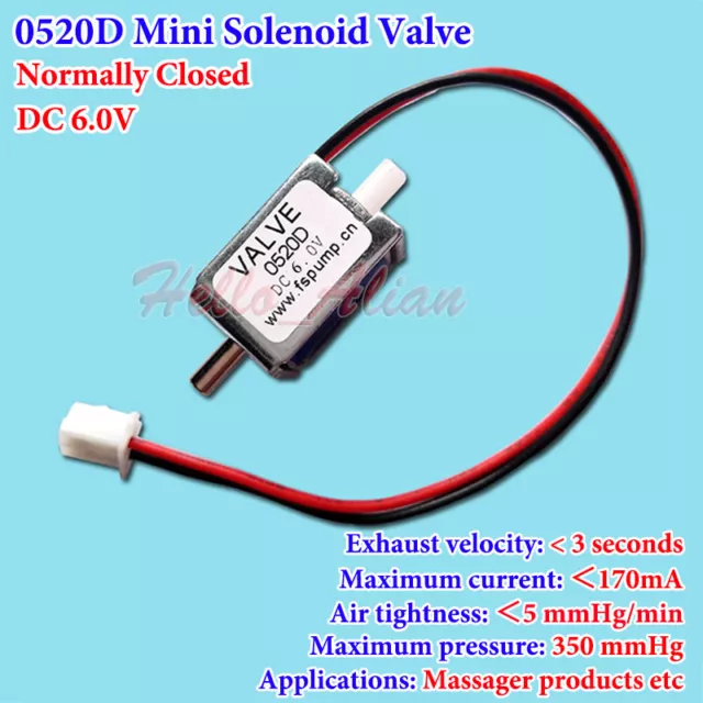 DC 5V 6V Micro Mini Electric Solenoid Gas Air Valve NC Normally Closed for Pump