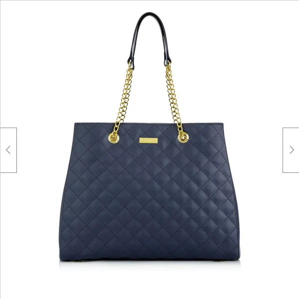 JOY & IMAN Diamond Quilted Genuine Leather Satchel with RFID 581902-J