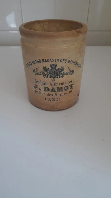 3 Pots à Confiture Dinette Ancienne - Faïence Fine Creil HBCM - 1920-1955 - France