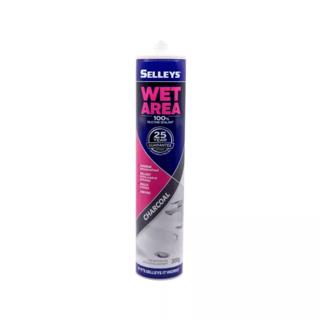 Selleys 300g Charcoal Wet Area Silicone