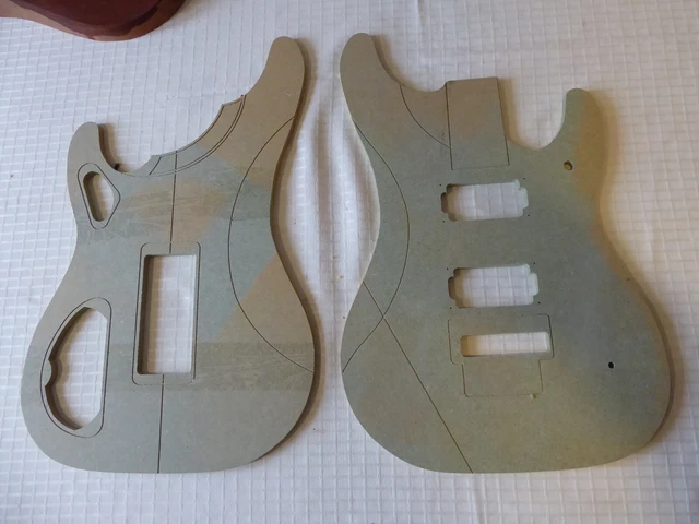 COMPLETE ROUTING TEMPLATE set - Electric Guitar Washburn N4 Nuno ...