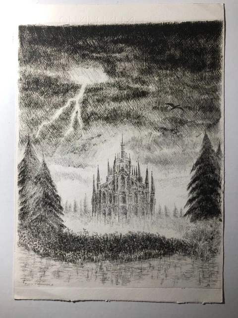 Acquaforte Lucio Trovamala Duomo Milan signed 24.7x35.0 cm 70s Acquaforte Lucio Trovamala Duomo Milan signed 24.7x35.0 cm 70s