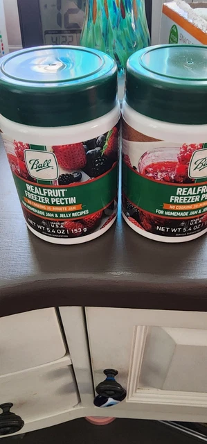 Lot of 2, Ball RealFruit Freezer Pectin Homemade Jam Jelly 5.4oz Sealed exp 2/24