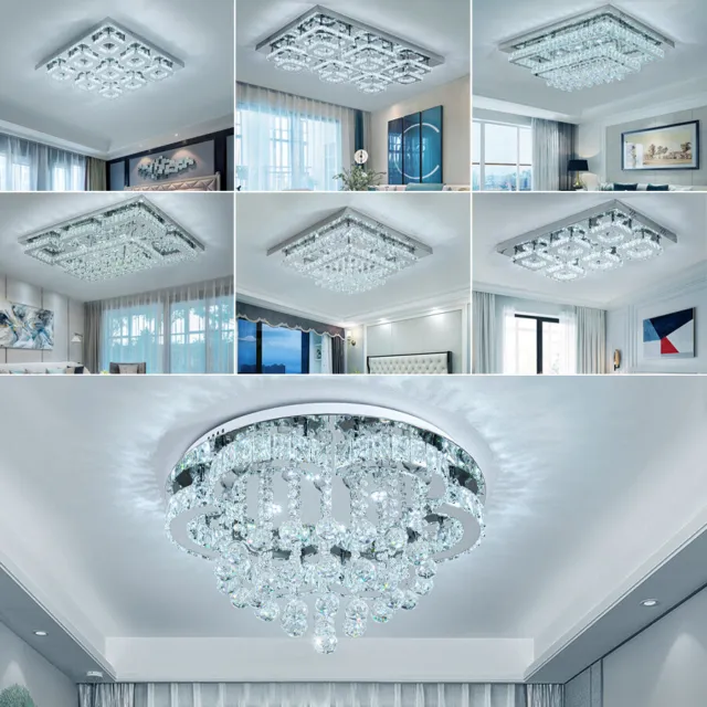 Modern Chandelier LED Lamp Crystal Ceiling Light Living Room Lamp Pendant Lights