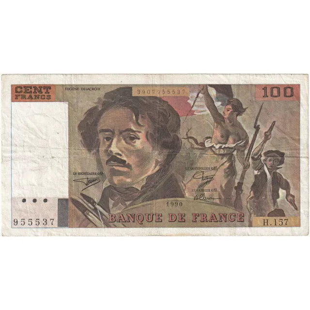 [#1190641] France, 100 Francs, Delacroix, 1990, H.157, VG(8-10), Fayette:69BIS.0