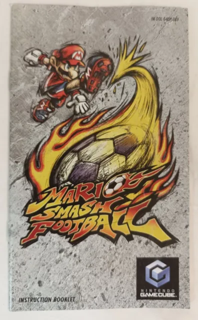 Mario Smash Football Nintendo Gamecube Manual / Instruction Booklet Only