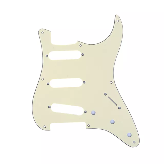 Musiclily Pro 3Ply Cream 8 Hole 50s 57 Vintage SSS Guitar Pickguard For US Strat