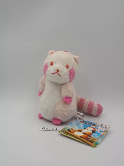 Rascal The Raccoon B2904 Pink Keychain  Mascot Sk Japan 4" TAG Plush Toy Doll