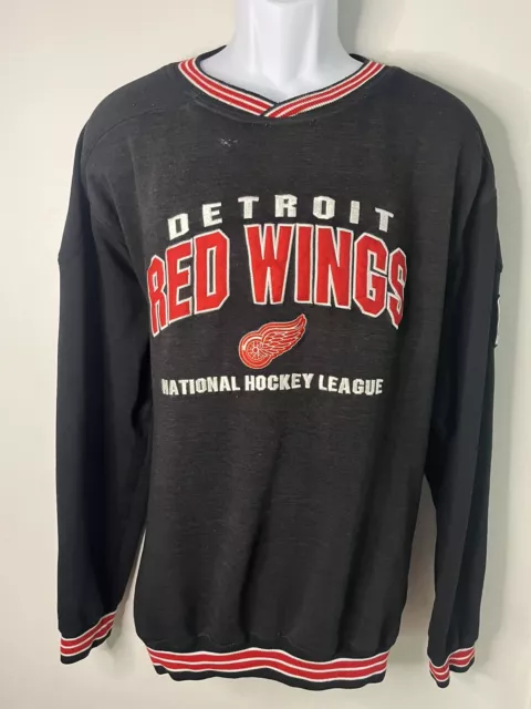 Vintage Detroit Red Wings Hoodie Nutmeg Lee Sport Mens Size Large Red