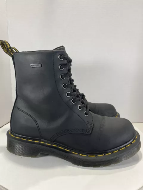 Dr Martens 1460 Black Waterproof Leather Combat Boots Women US Size 6