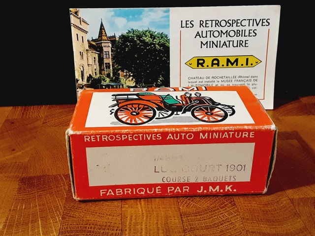 Rami JMK 1:43 Luc Court Course 2 Baquets 1901 - Voiture Miniature Jaune France