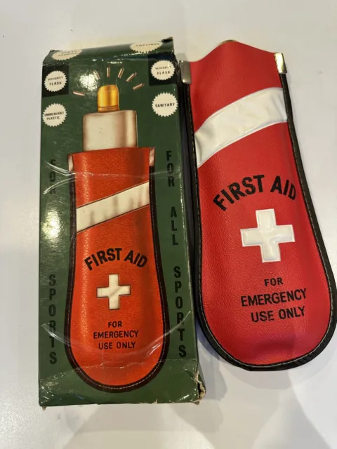 Vintage NIB First Aid Emergency Whisky Flask - 19th Hole Sports Gift or Nurse