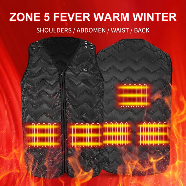 Electric Heating Vest Heated Cold Waistcoat Winter Wear Heated Warm Jacket