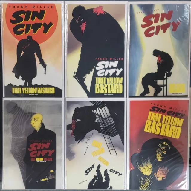 Sin City That Yellow Bastard #1-6 Dark Horse Comics 1996 Complete Set! VF-NM+!