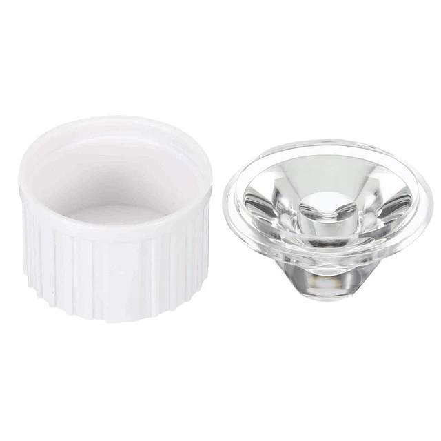 8 Set 20mm 30 Degree Acrylic Optical LED Lens with White Holder for LED Light