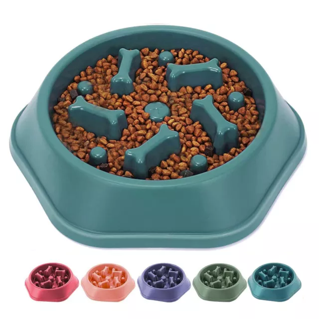 Slow Feeder Dog Bowl Large Pet Anti Bloat Gulp Interactive Puppy Cat Feed Dish