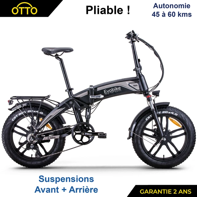 Porte-vélos Eufab TECDC1 Pliable Noir - 60kg, LED, Pour Vélo électrique