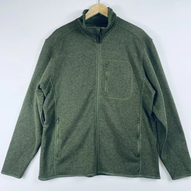 ORTON BROTHERS Bros Vermont Green Fleece Lined Knit Jacket Mens Sz Large