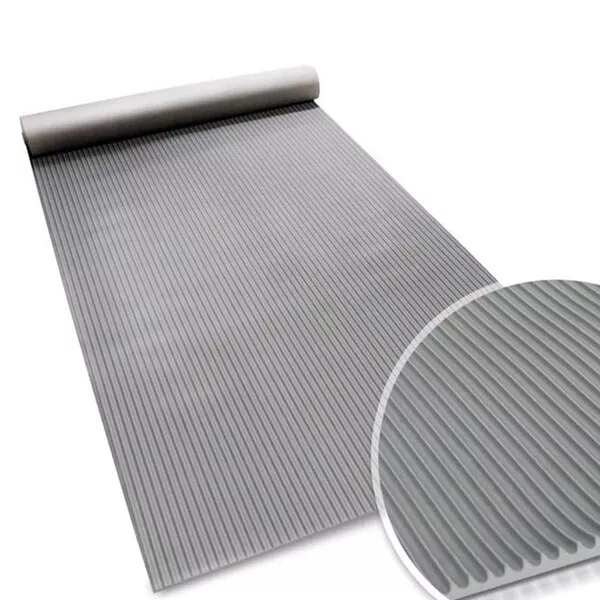 Premium Coureur de Caoutchouc Tapis en Protection Gris Fein A Côtes Force : 3 MM