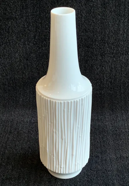 Hutschenreuther Bud Vase ~ Mid Century Modern ~ White ~ Germany