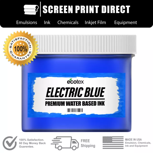 Ecotex® Electric Blue - Fluorescent Water Based Ink for Screen Printing